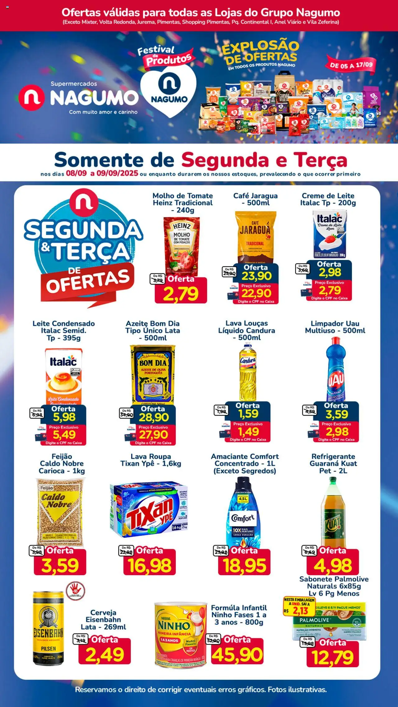 Nagumo folheto "Ofertas Segunda e Terça" válido a partir de 08/09/2025 - número de página 1