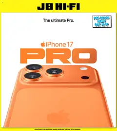 Preview of catalogue IPhone 17 Pro from shop JB Hi-Fi valid 12/09/2025