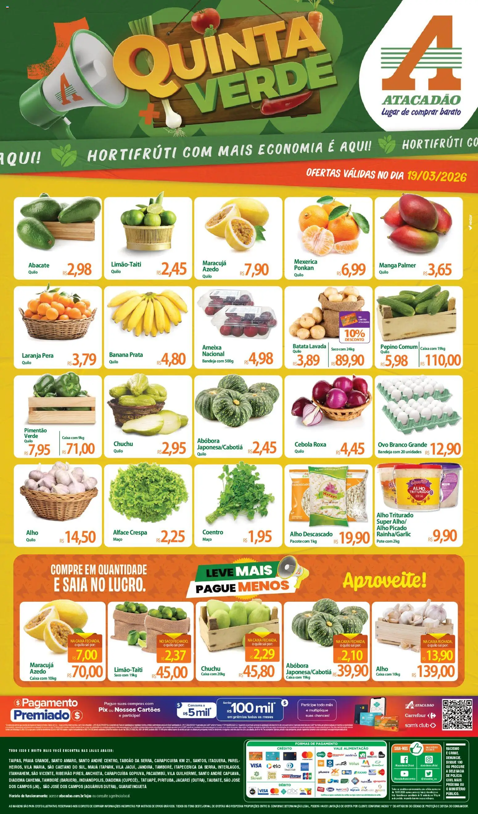 Pré-Visualização do folheto "Atacadão ofertas - SP" da loja Atacadão válido a partir de 19/03/2026