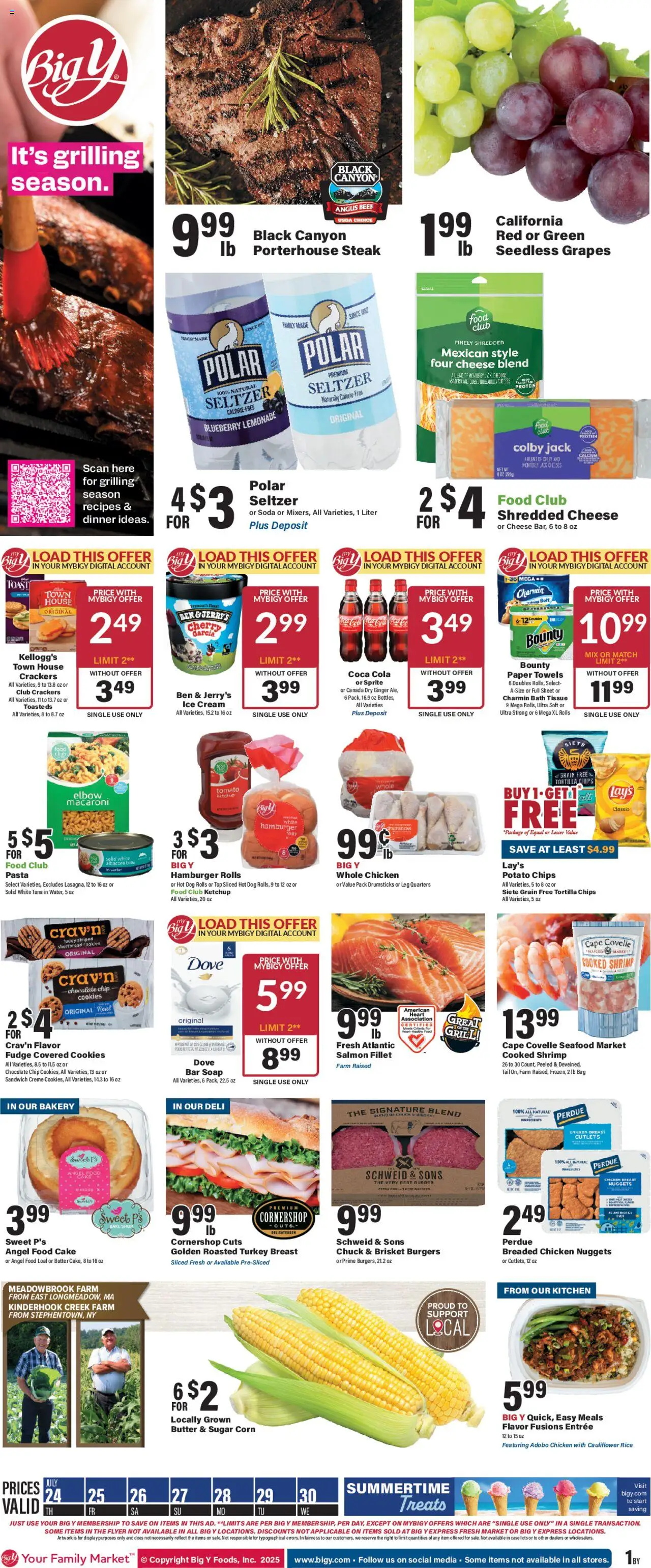 Big Y Weekly Ad from 07/24/2025 - Flyer - Page number 1