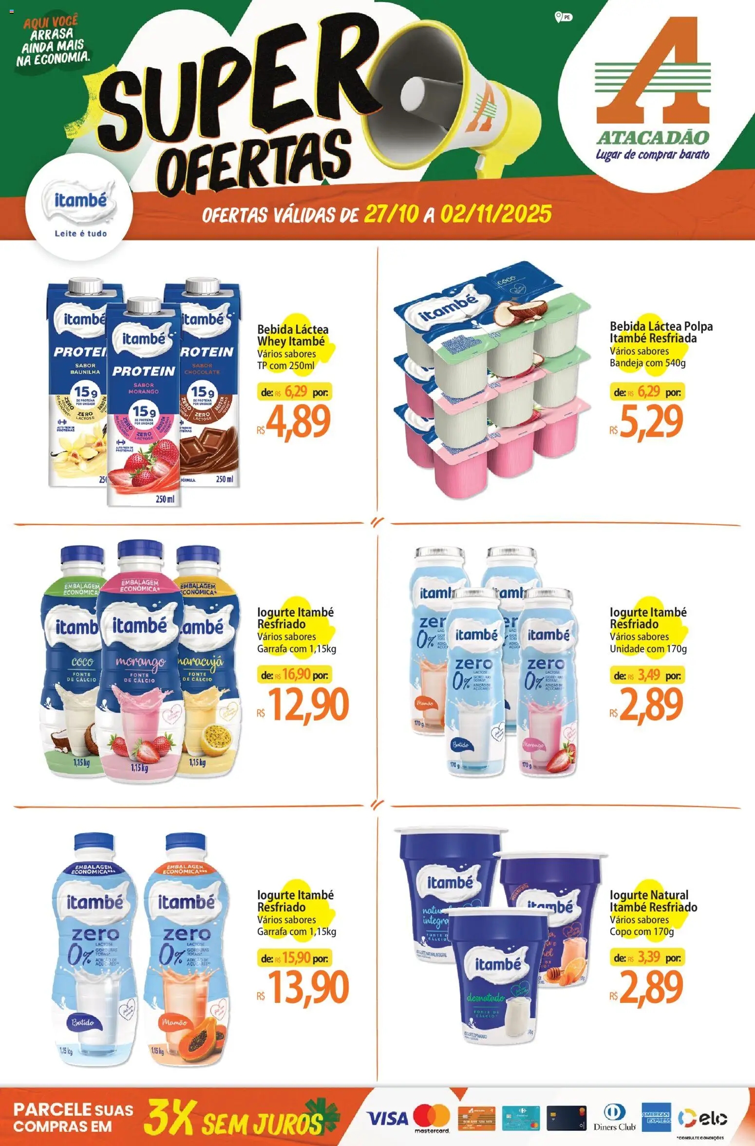 Atacadão folheto "Ofertas - PE" válido a partir de 27/10/2025 - número de página 1