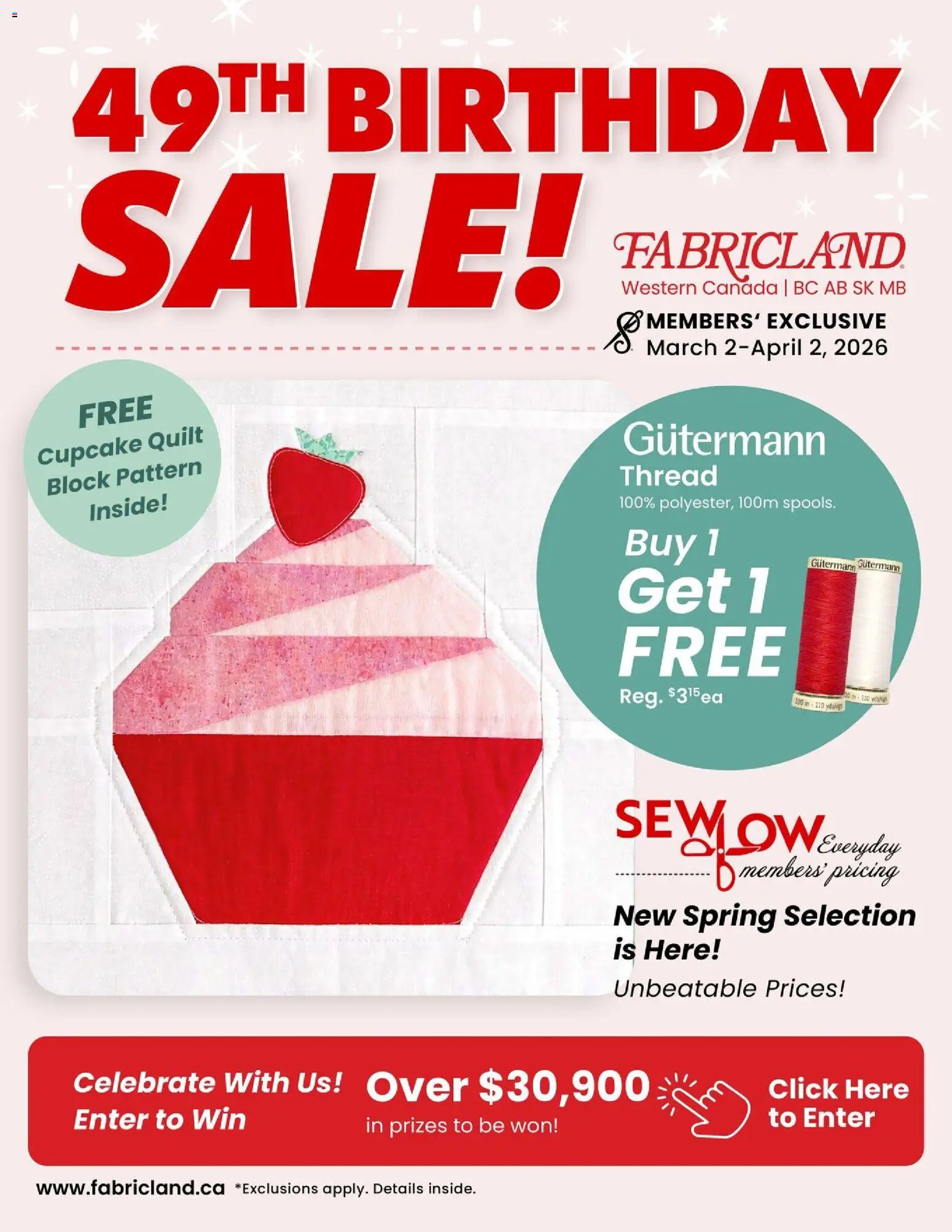 Preview of leaflet Fabricland flyer / circulaire from shop Fabricland is valid from Mar 02, 2026