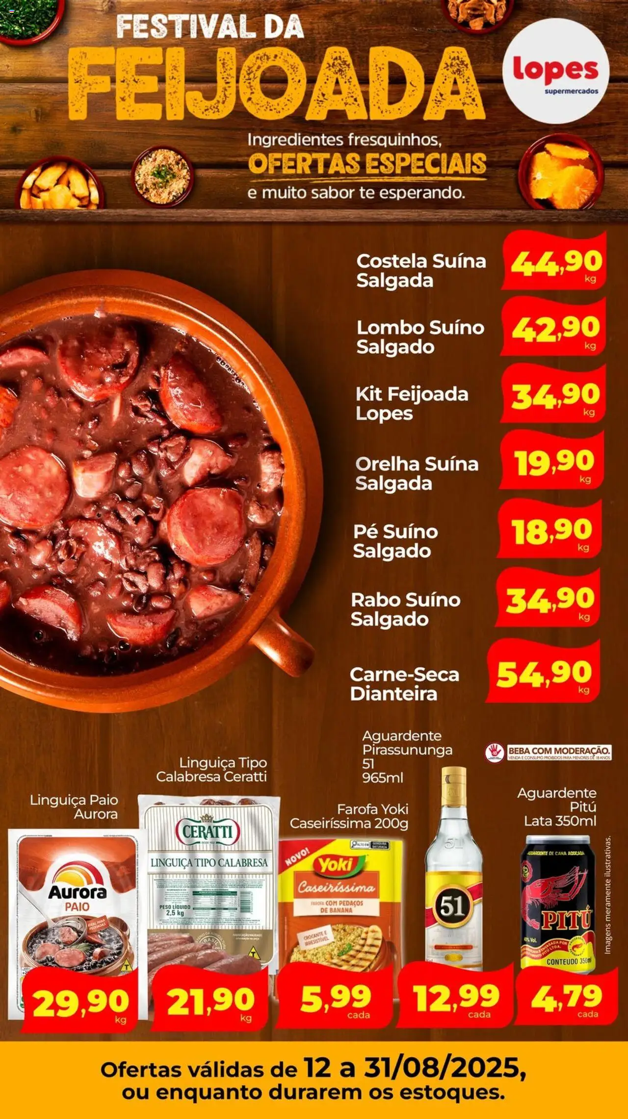 Lopes Supermercados folheto "Ofertas Feijoada" válido a partir de 12/08/2025 - número de página 1