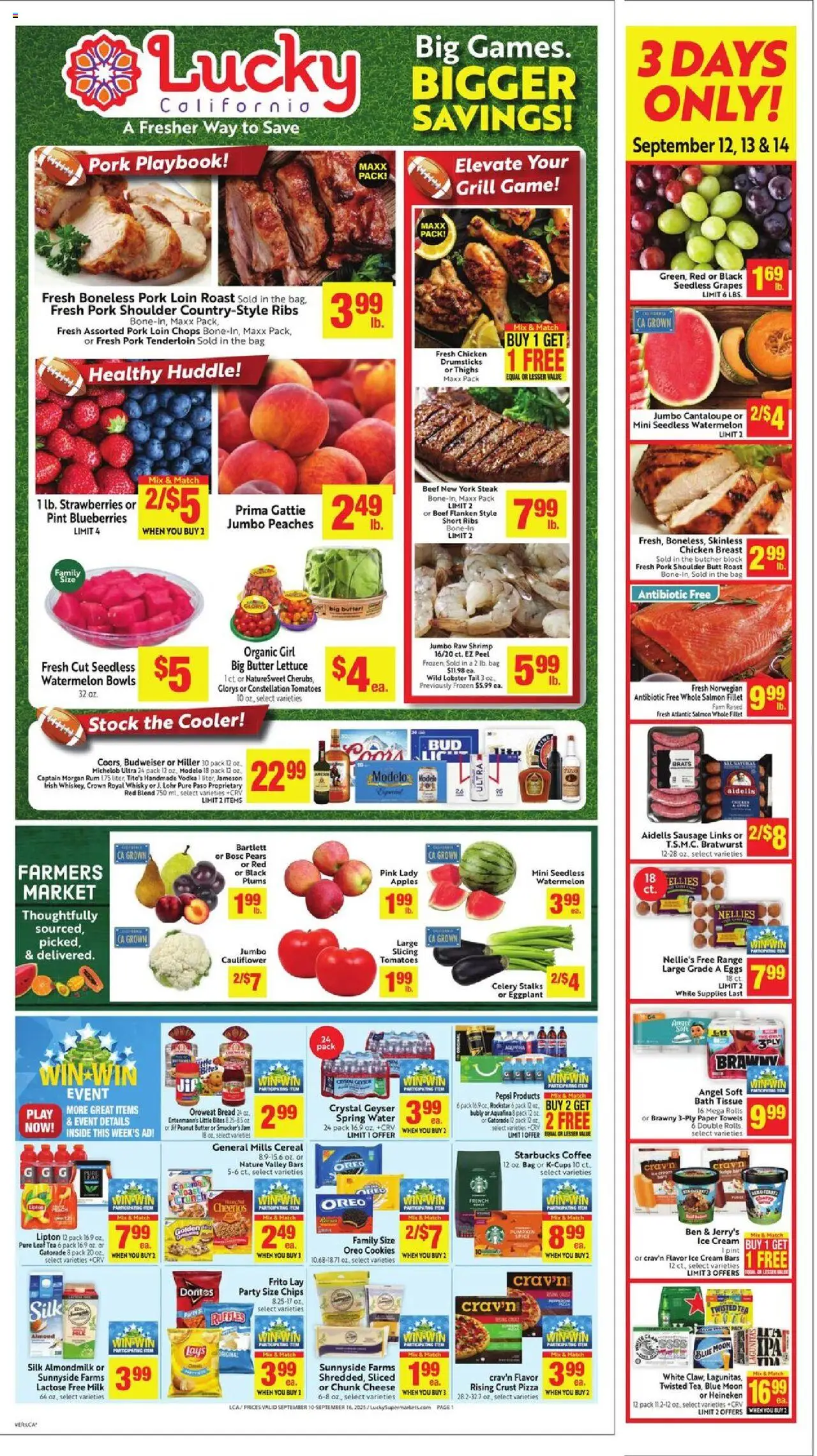 Lucky Supermarkets Weekly Ad from 09/10/2025 - Flyer - Page number 1