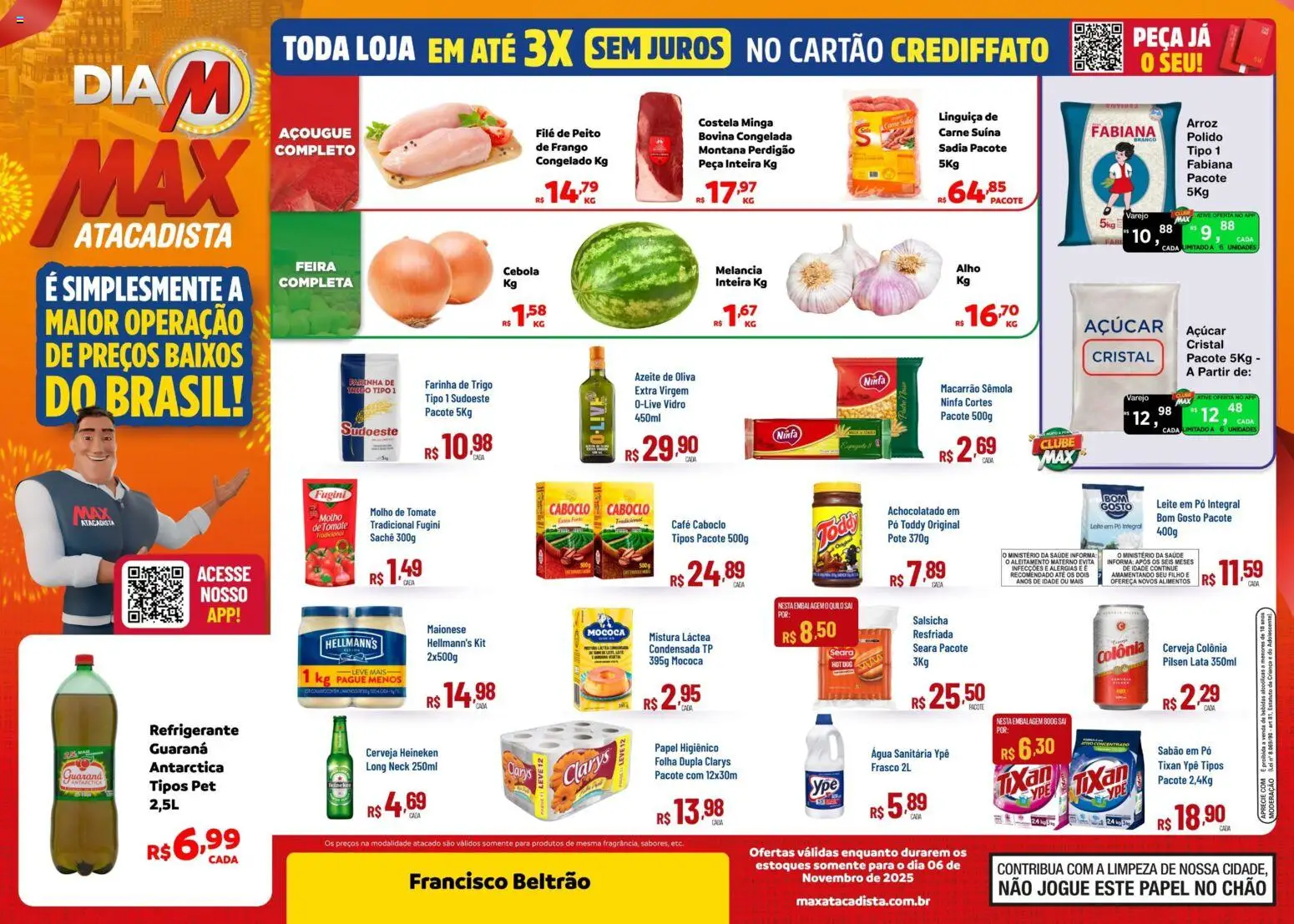Pré-Visualização do folheto "Ofertas do Dia" da loja Max Atacadista válido a partir de 06/11/2025