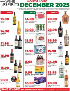 Ad Preview of HyVee Wine & Spirits Monthlong from 12/01/2025