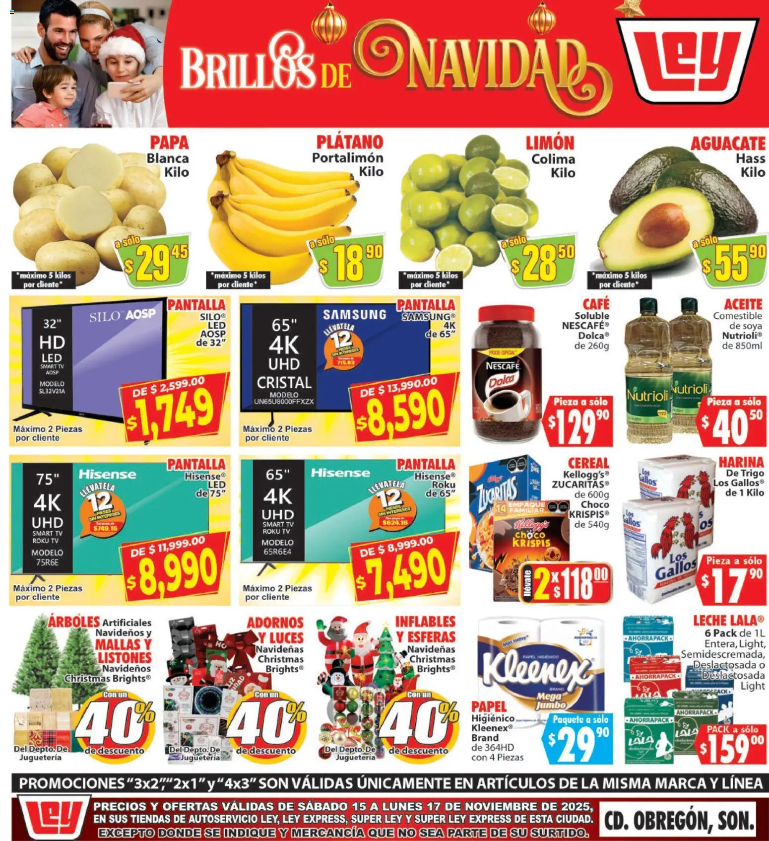 Vista previa las ofertas de la tienda Casa Ley - Folleto Autoservicio desde el 15/11/2025 - Café, Papa, Aguacate, Plátano, Limón, Leche, Aceite, Harina