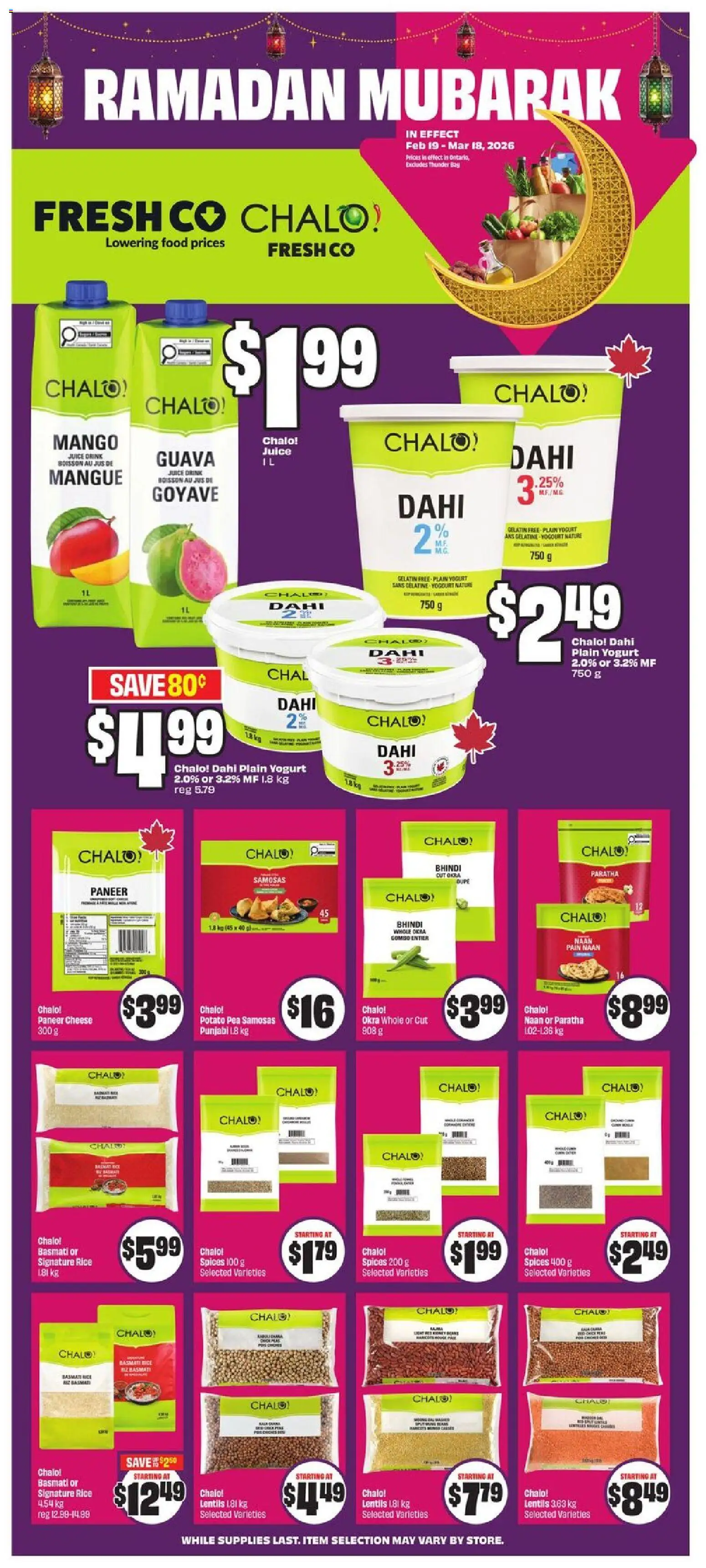 Preview of leaflet Special Promotion - Ramadan from shop FreshCo is valid from Feb 19, 2026