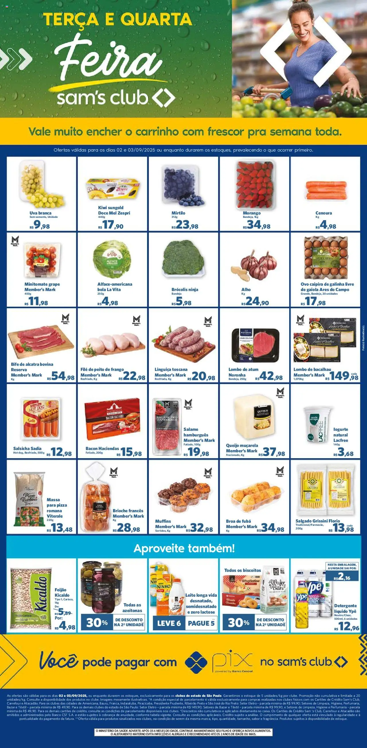 Sam's Club folheto "Ofertas Terça e Quarta Feira" válido a partir de 02/09/2025 - número de página 1
