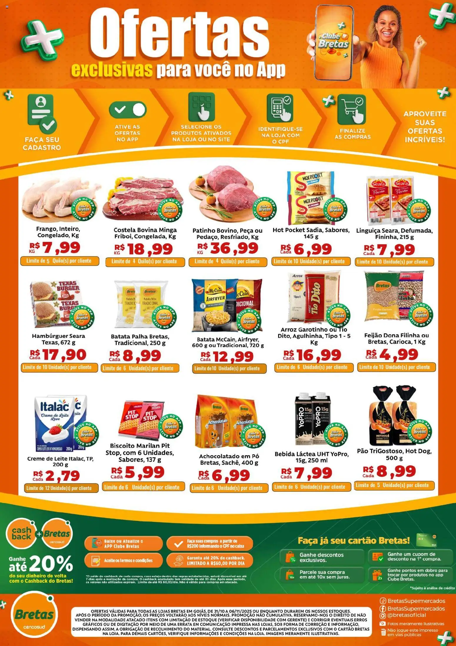 Pré-Visualização do folheto "Ofertas Semanal" da loja Bretas válido a partir de 31/10/2025