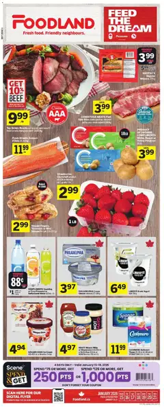Preview of leaflet Weekly flyer / circulaire from shop Foodland is valid from Jan 15, 2026