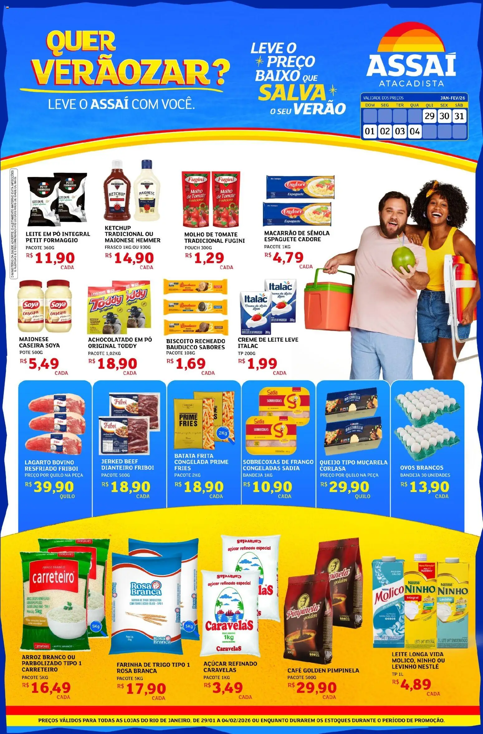 Pré-Visualização do folheto "Encarte - RJ" da loja Assaí Atacadista válido a partir de 29/01/2026