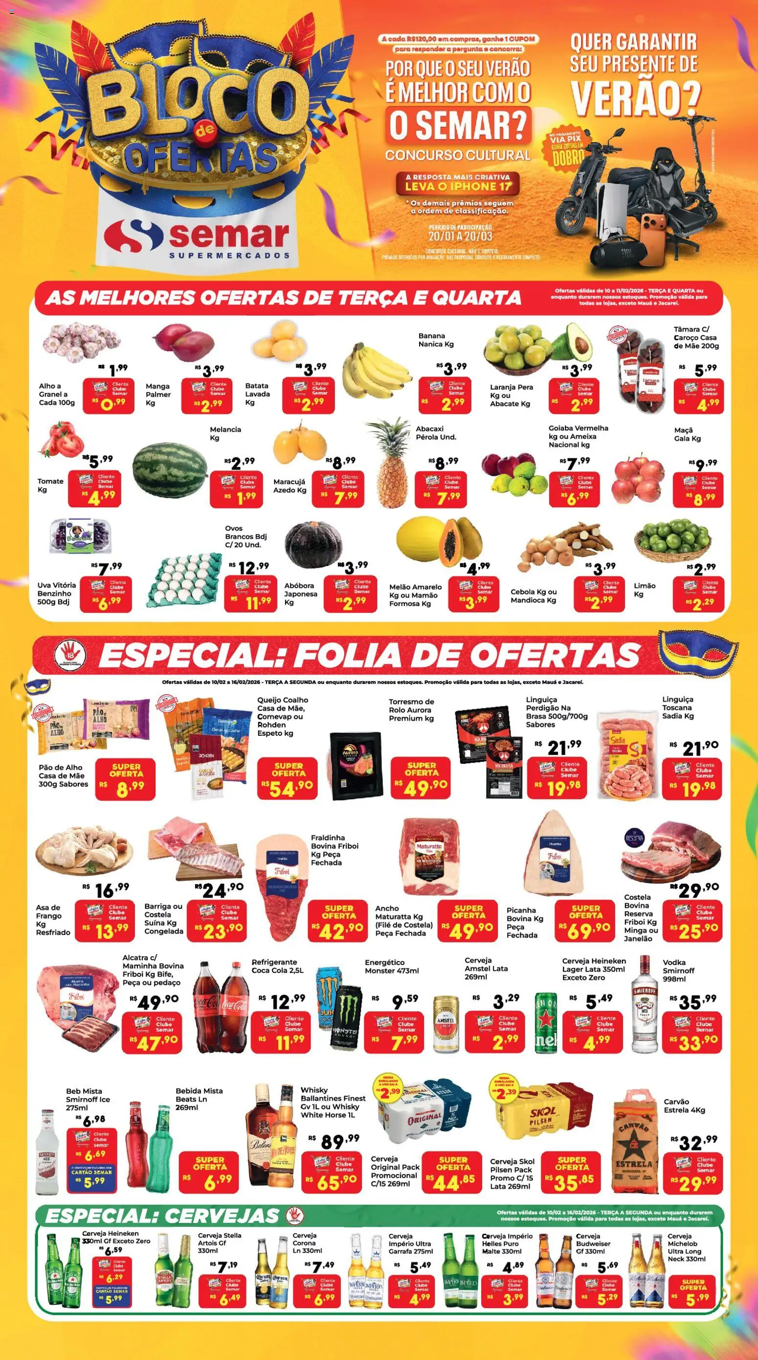 Pré-Visualização do folheto "Ofertas da semana" da loja Semar Supermercado válido a partir de 10/02/2026