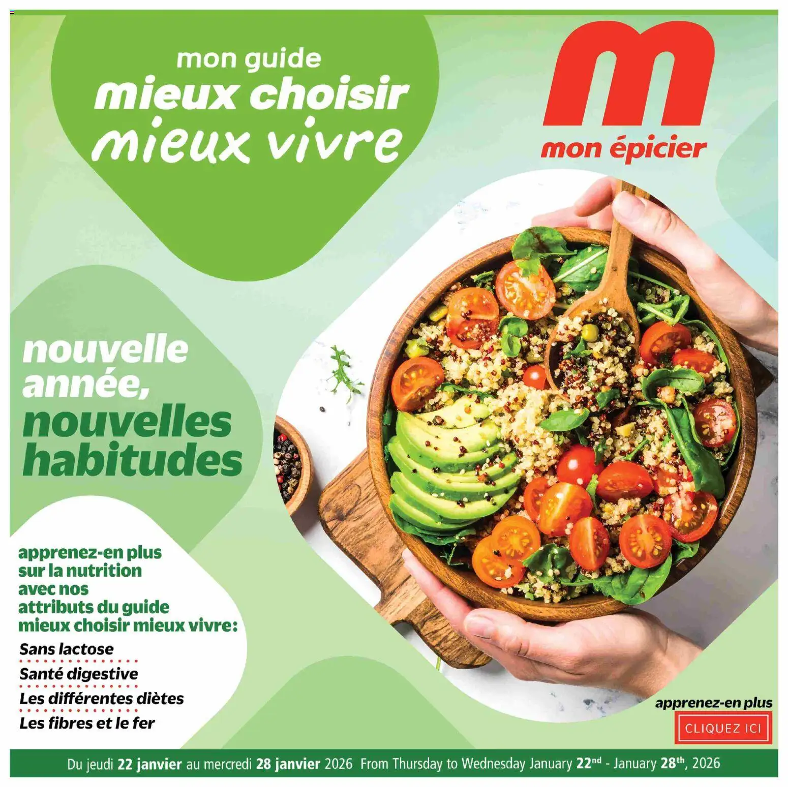 Preview of leaflet Mieux choisir mieux vivre from shop Metro is valid from Jan 22, 2026