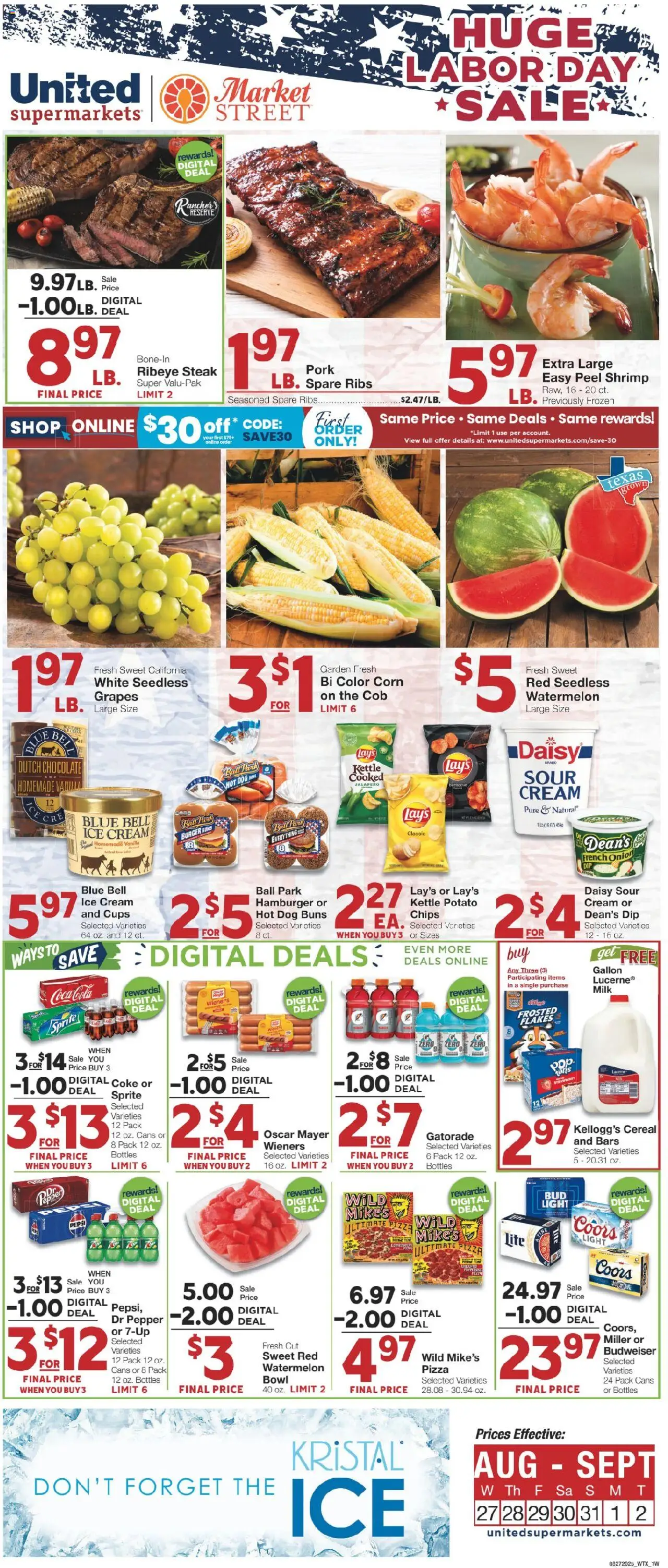 United Supermarkets Weekly Ad from 08/26/2025 - Flyer - Page number 1
