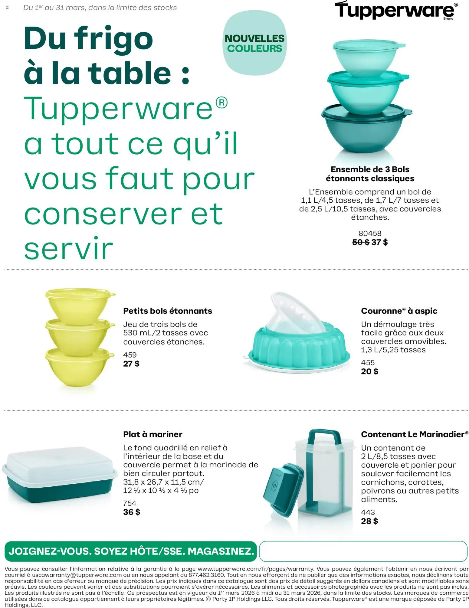 Preview of leaflet Tupperware circulaire Dépliant du mois from shop Tupperware is valid from Mar 01, 2026