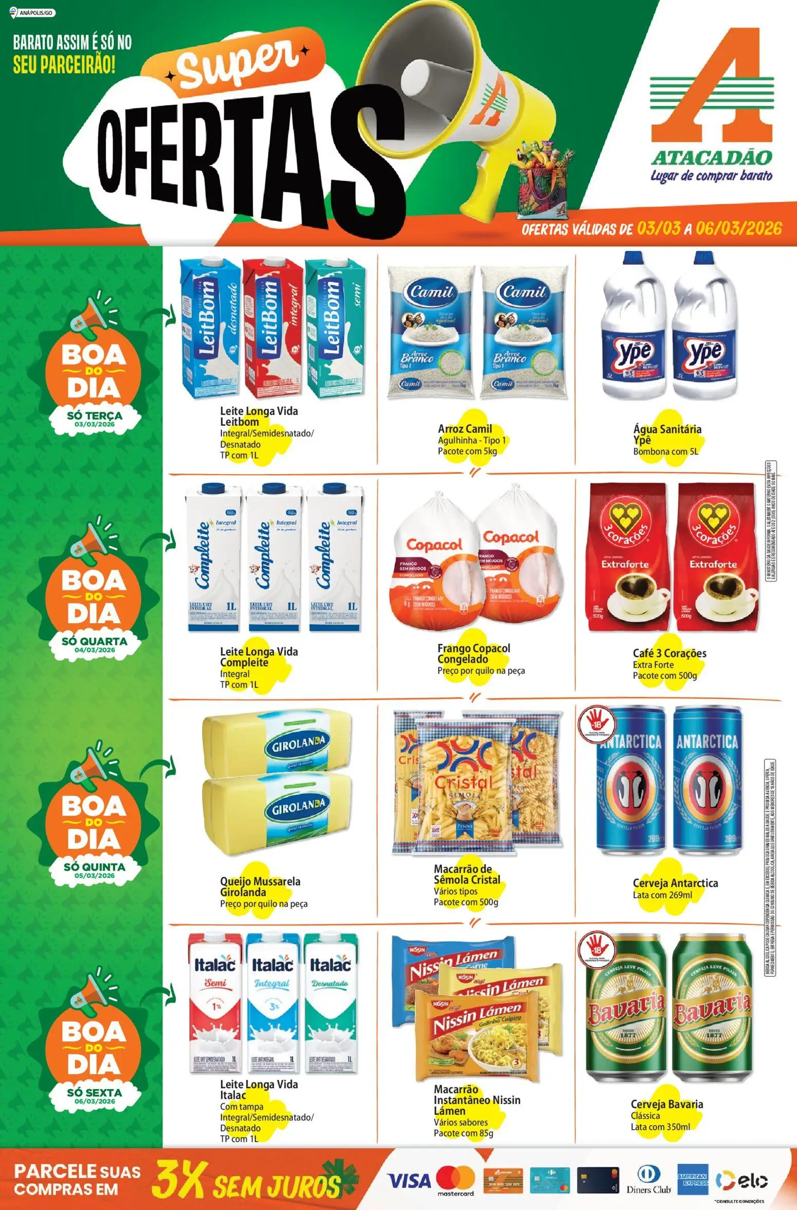 Pré-Visualização do folheto "Atacadão ofertas - GO" da loja Atacadão válido a partir de 03/03/2026