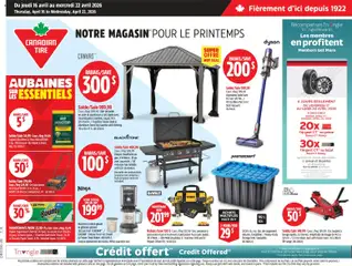 Preview of leaflet Canadian Tire circulaire from shop Canadian Tire is valid from Apr 16, 2026