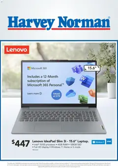 Preview of catalogue Harvey Norman Great Deals on Laptops & Gaming from shop Harvey Norman valid 11 Apr 2026