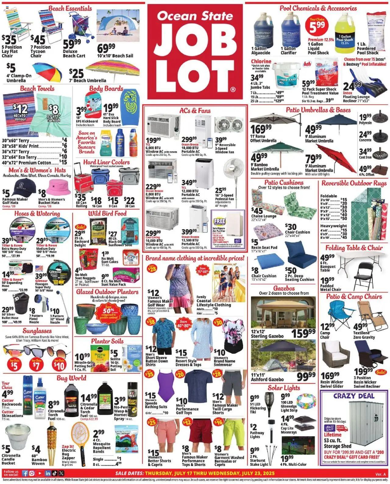 Ocean State Job Lot Weekly Ad from 07/17/2025 - Flyer - Page number 1