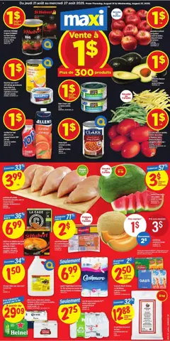 Preview of leaflet Weekly flyer / circulaire from shop Maxi is valid from Aug 21, 2025