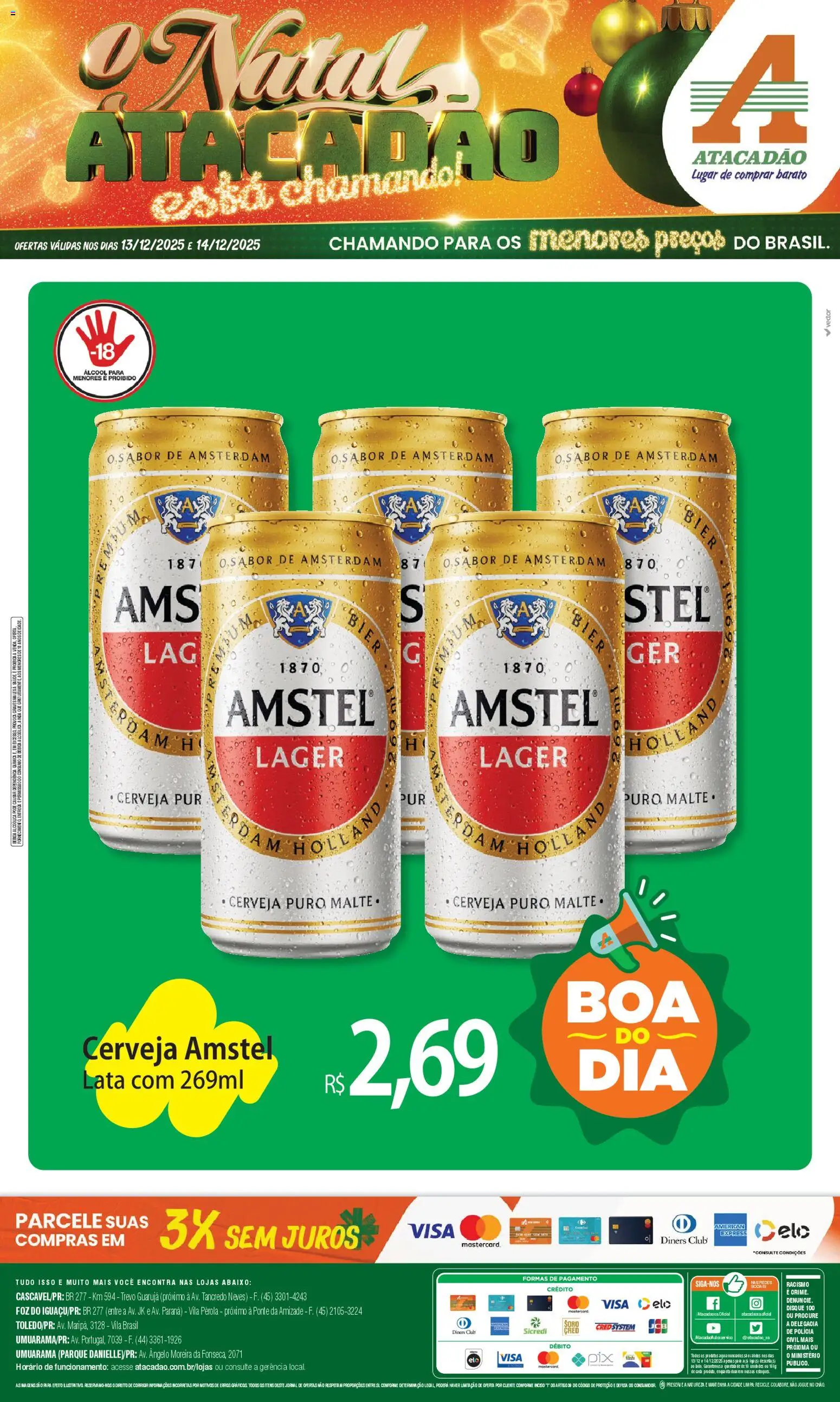 Pré-Visualização do folheto "Ofertas - PR" da loja Atacadão válido a partir de 13/12/2025