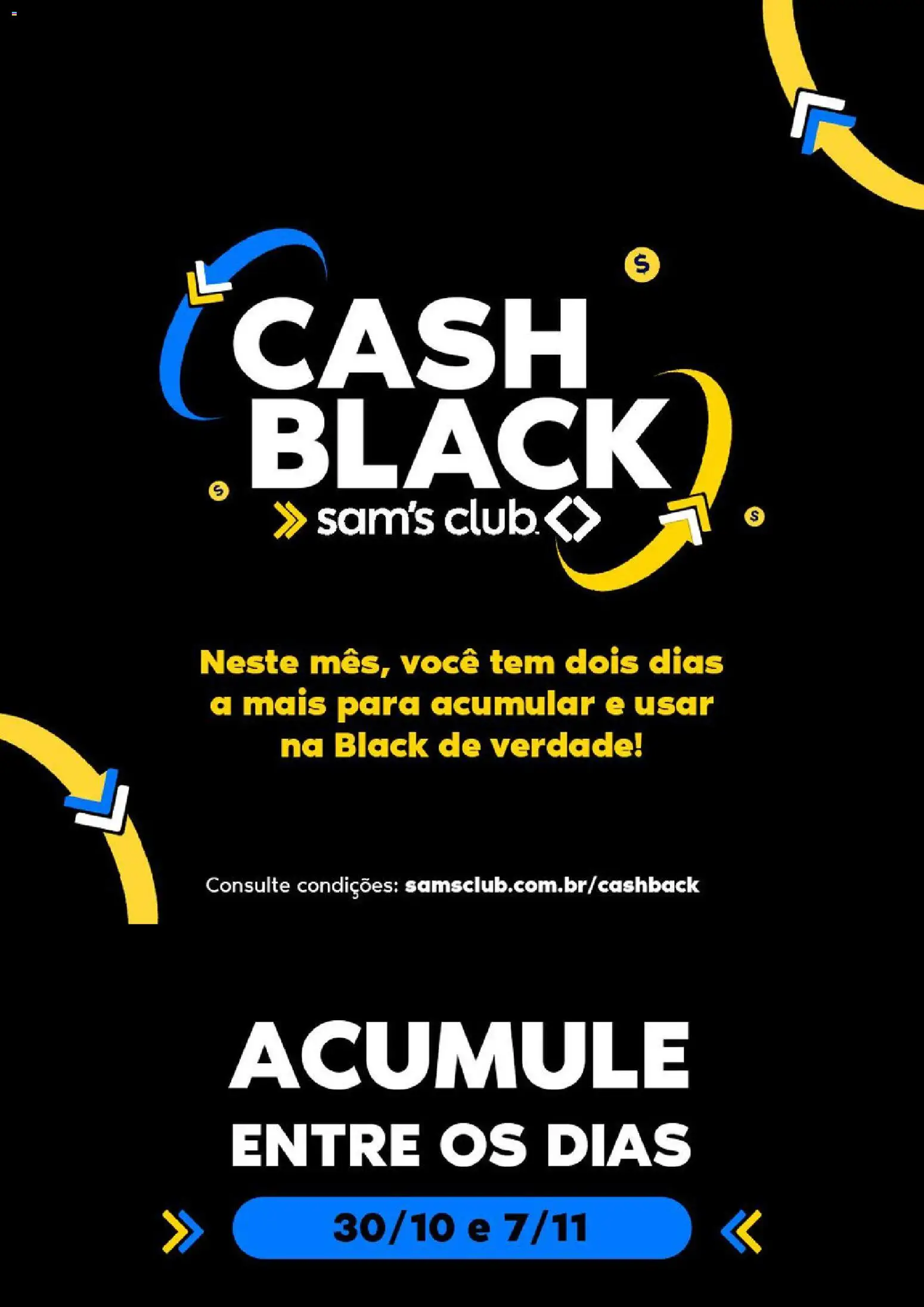 Pré-Visualização do folheto "Black Friday" da loja Sam's Club válido a partir de 30/10/2025