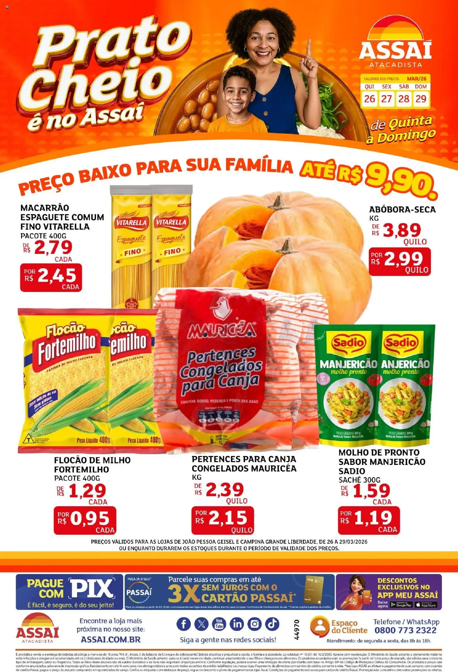 Pré-Visualização do folheto "Assaí Atacadista ofertas - PB" da loja Assaí Atacadista válido a partir de 26/03/2026