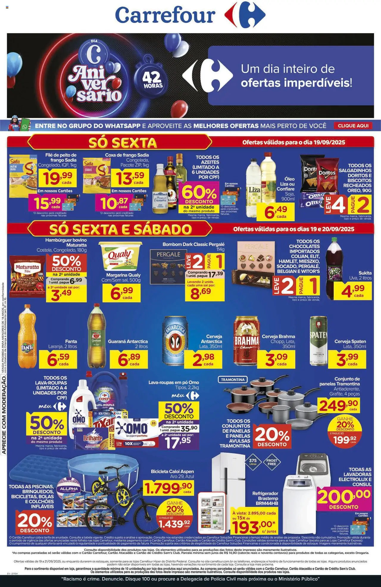 Carrefour Bairro folheto "Ofertas Adicionais" válido a partir de 19/09/2025 - número de página 1 - Hambúrguer, Cerveja, Óleo, Frango, Panelas, Pó, Fanta, Coxa de frango