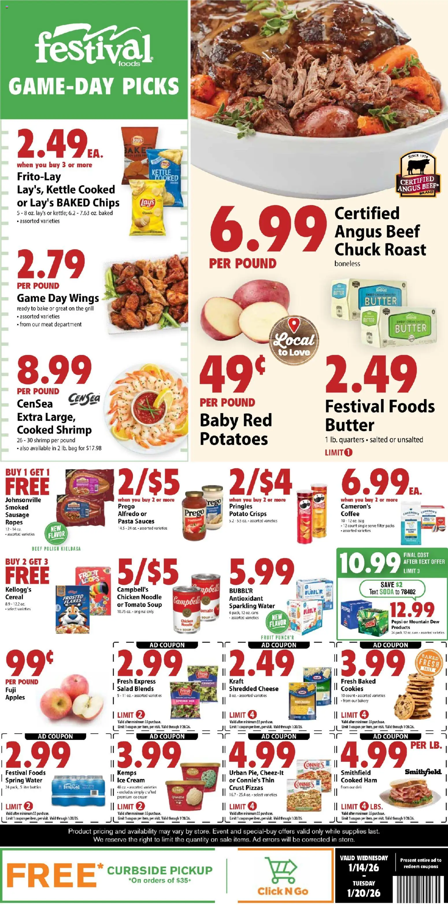 Ad Preview of Festival Foods Weekly Ad from 01/14/2026