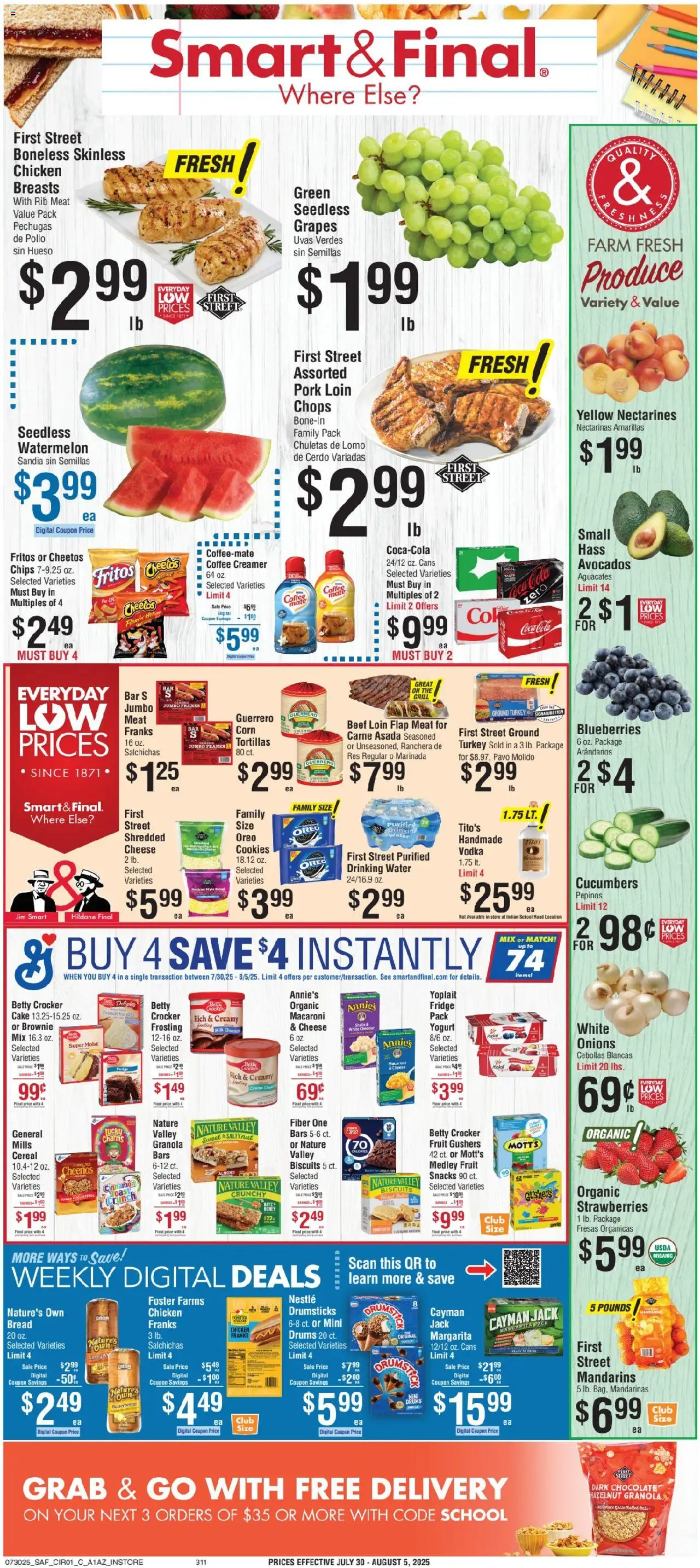 Smart & Final Weekly Ad from 07/30/2025 - Flyer - Page number 1