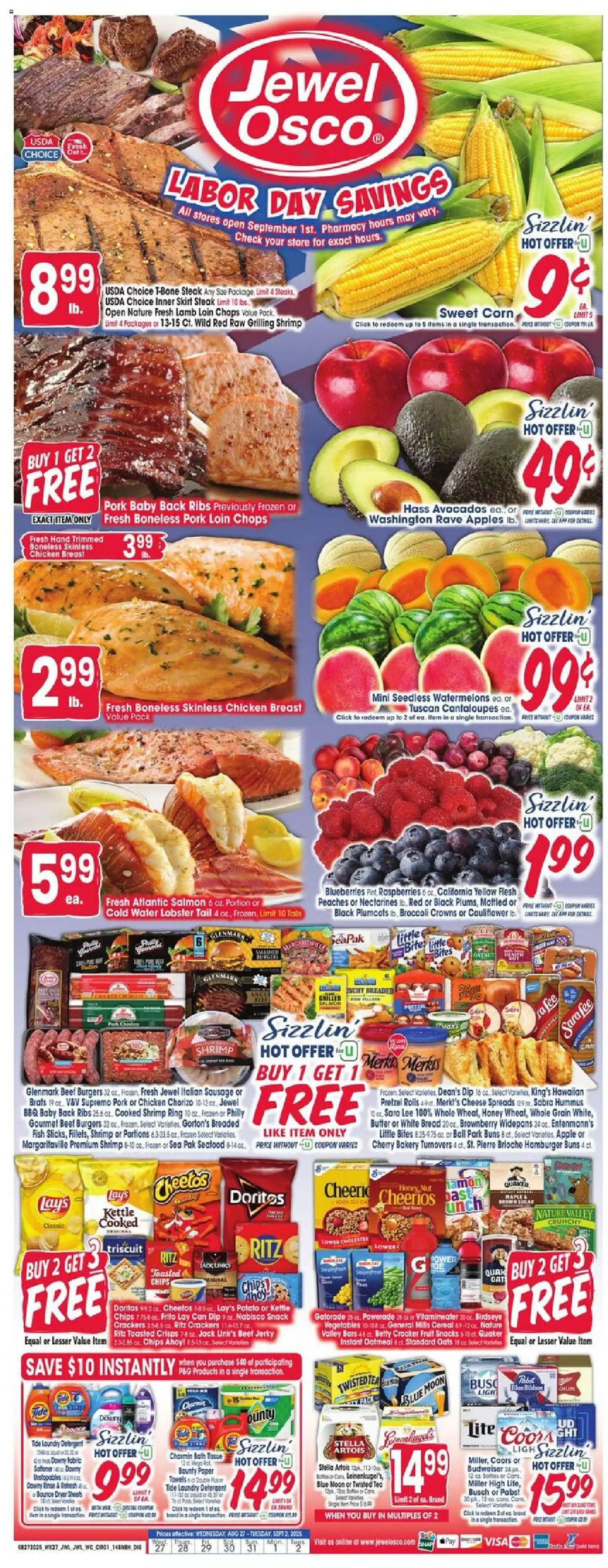 Jewel Osco Weekly Ad from 08/27/2025 - Flyer - Page number 1