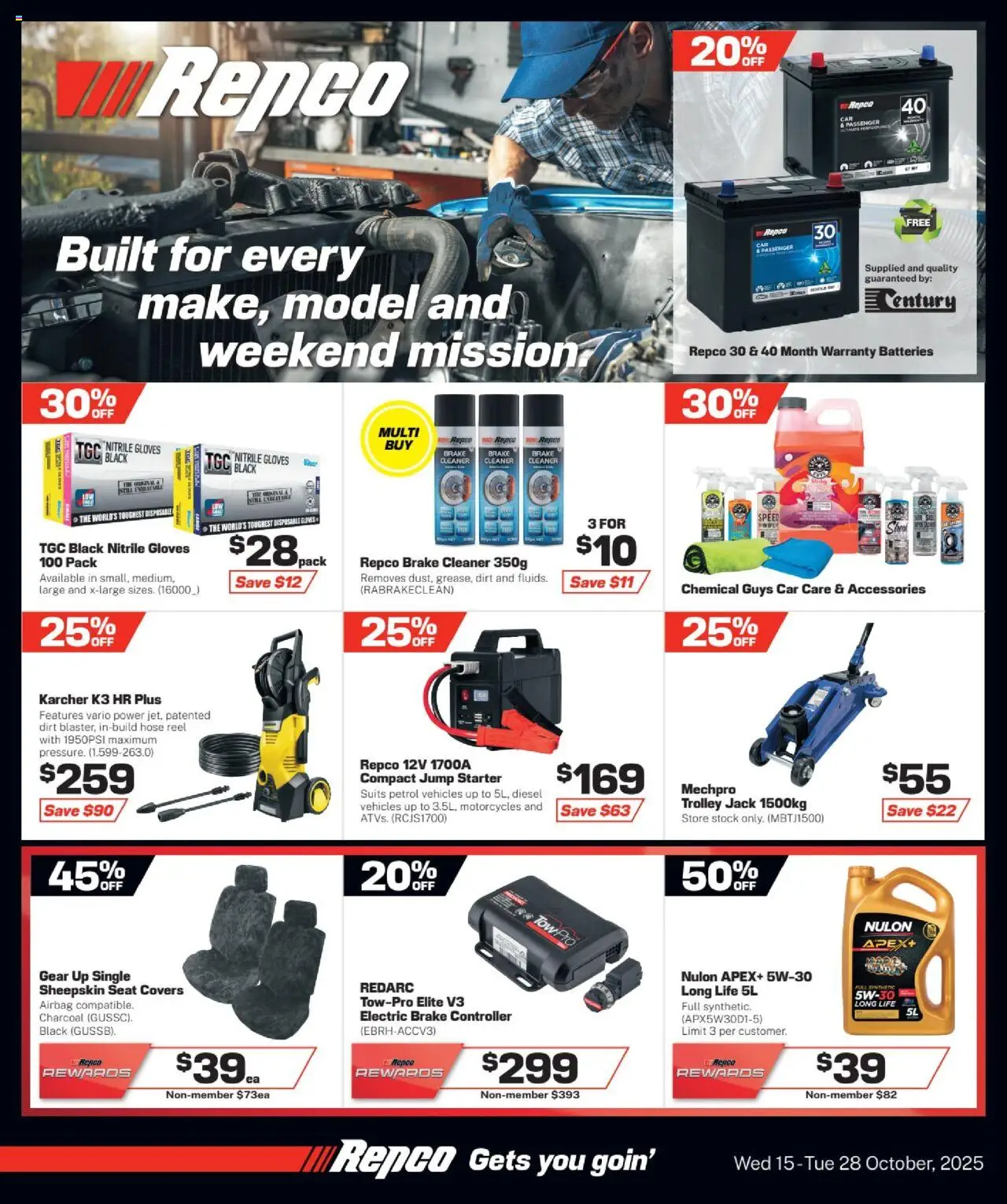 Repco catalogue valid from 15/10/2025 - page 1