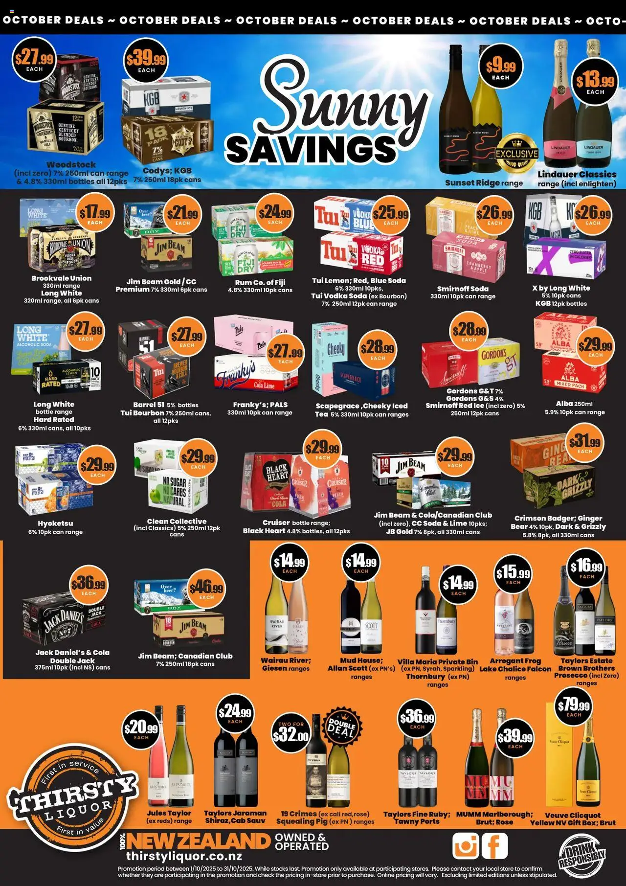 Catalogue Thirsty Liquor catalogue valid from 1 Oct 2025 - page 1