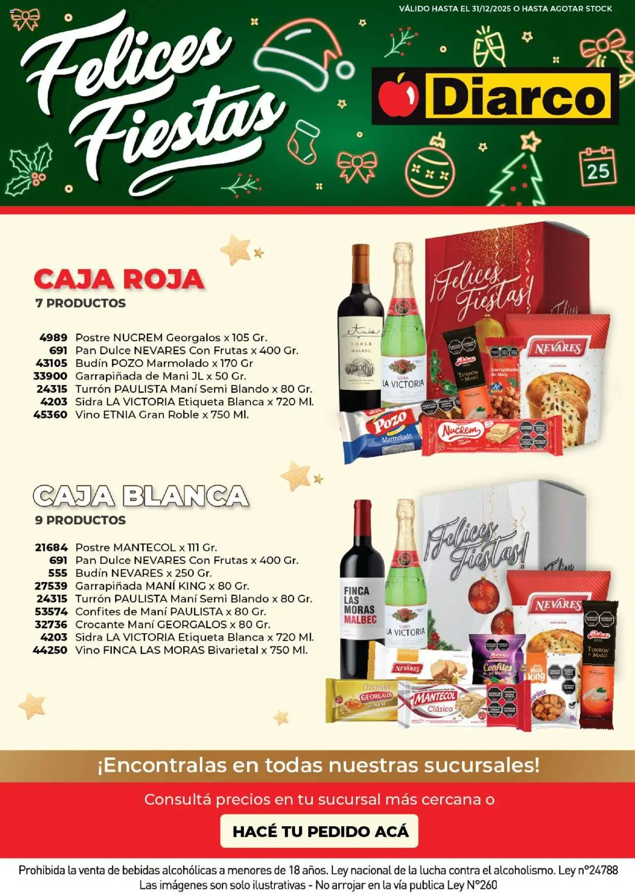 Diarco Cajas Navideñas 2025 del 17/10/2025 Online