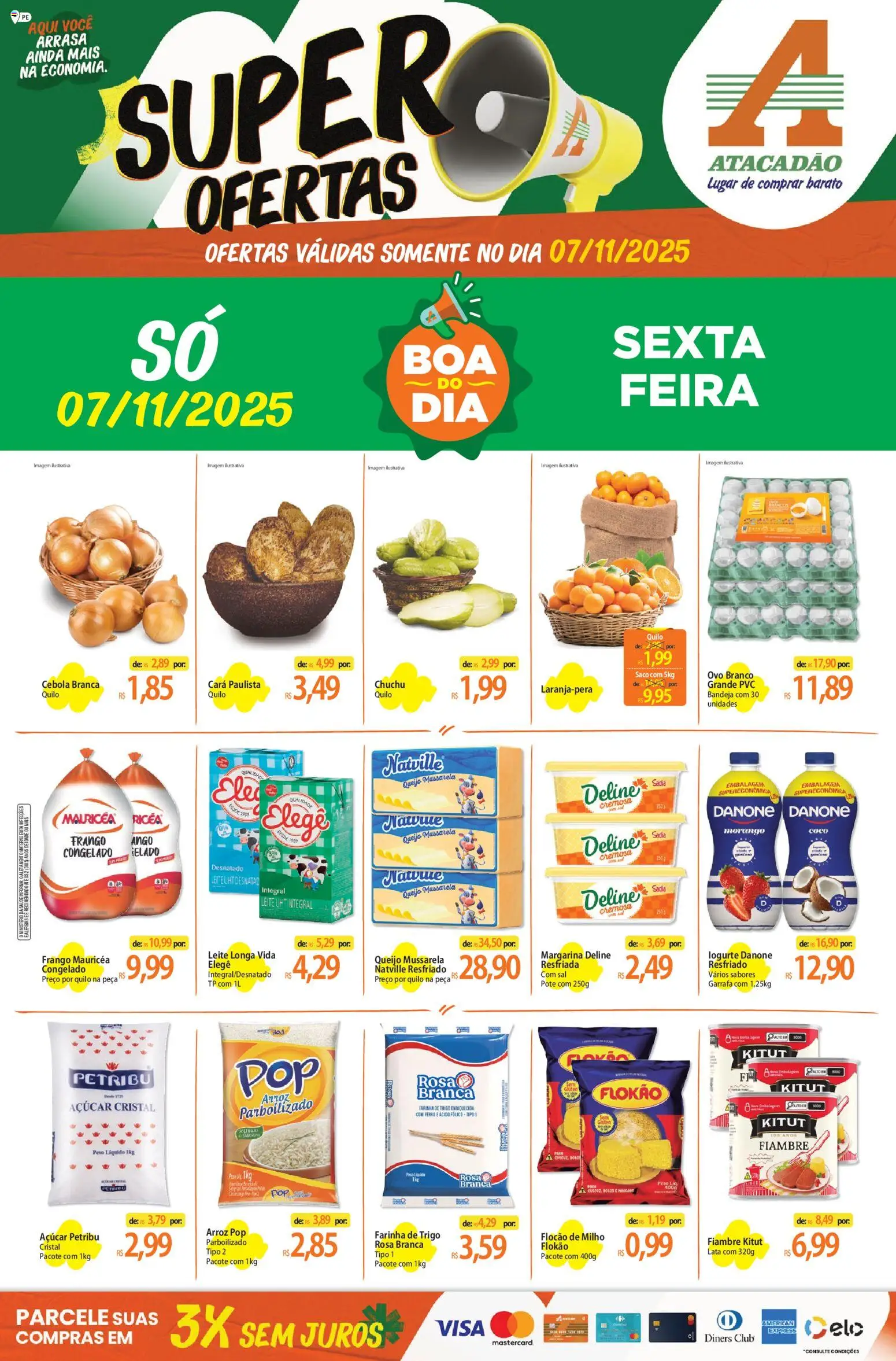Pré-Visualização do folheto "Ofertas - PE" da loja Atacadão válido a partir de 07/11/2025
