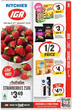 Preview of catalogue Ritchies VIC from shop IGA valid 27/08/2025