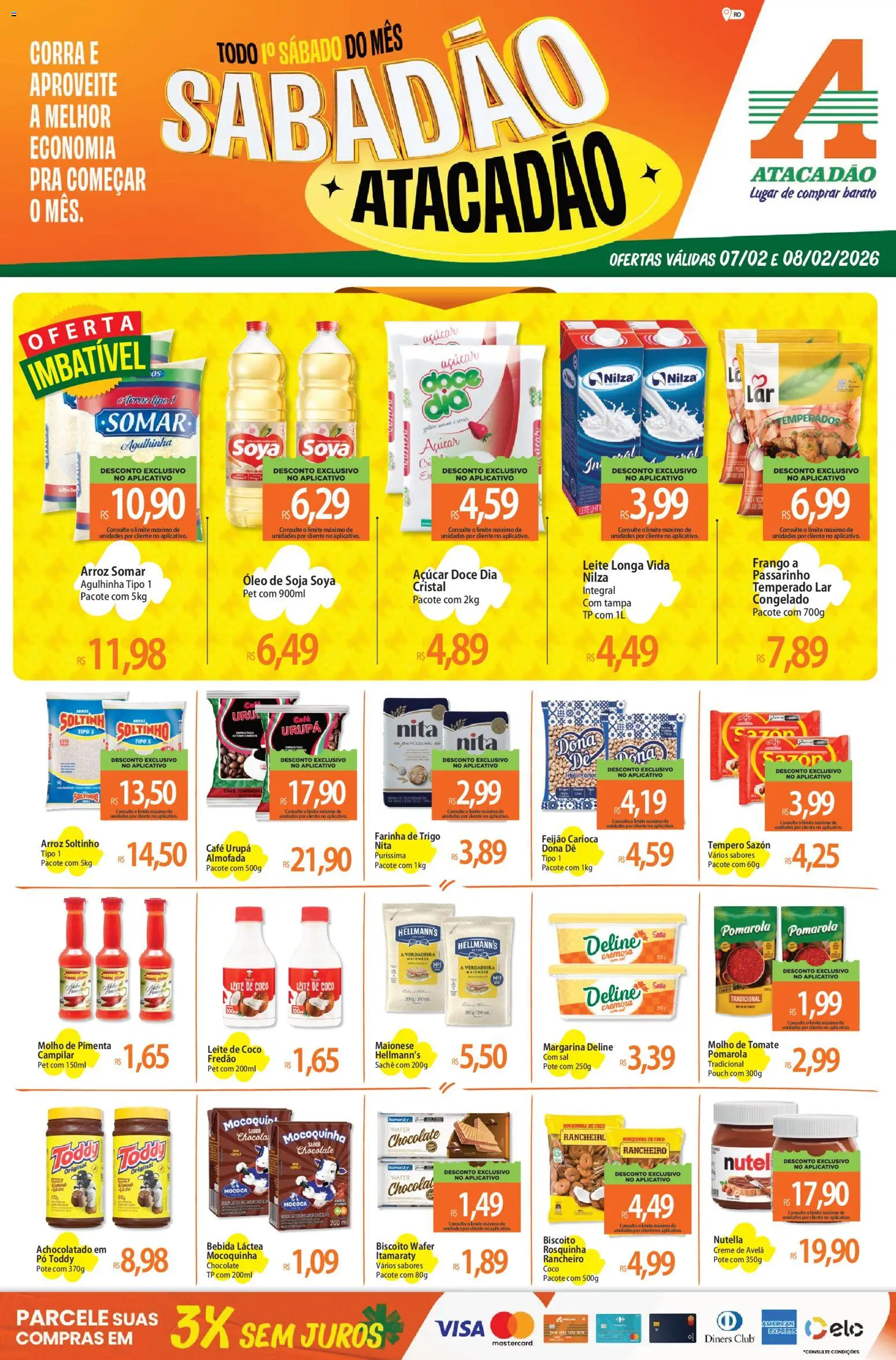 Pré-Visualização do folheto "Ofertas - RO" da loja Atacadão válido a partir de 07/02/2026