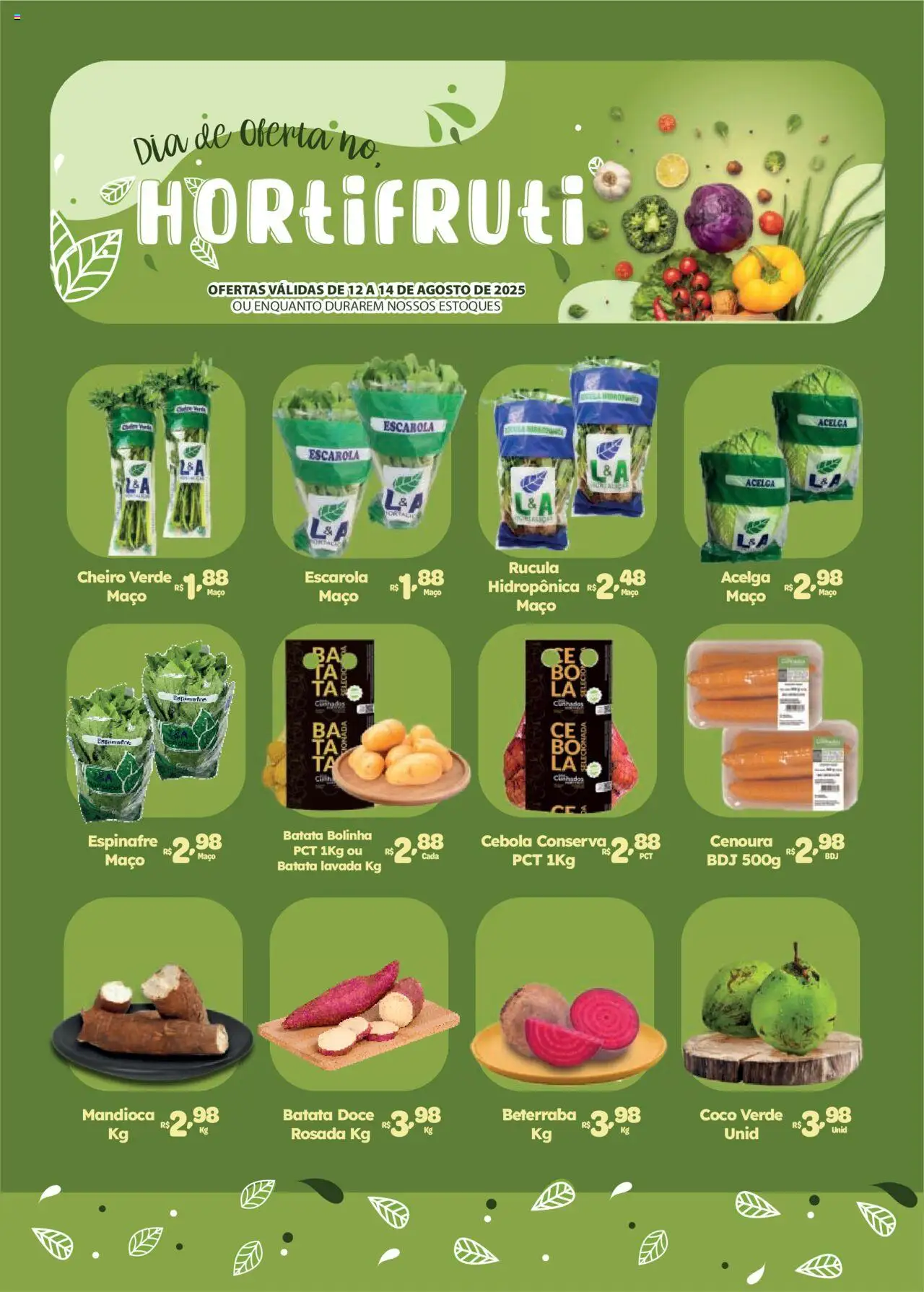 Comercial Esperança folheto "Ofertas Hortifruti" válido a partir de 12/08/2025 - número de página 1