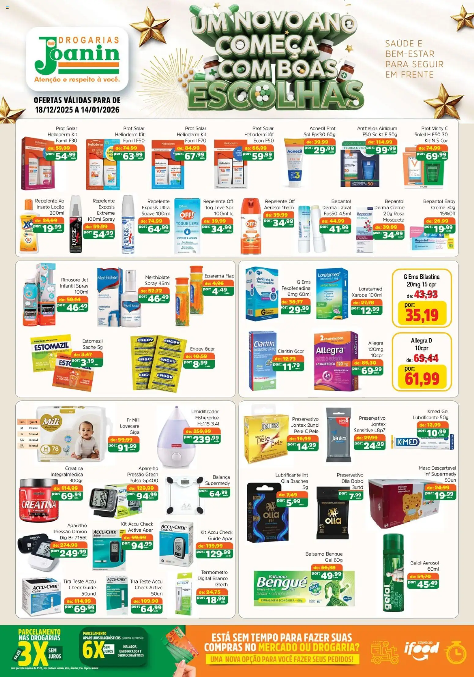 Pré-Visualização do folheto "Ofertas Drogaria" da loja Supermercados Joanin válido a partir de 18/12/2025