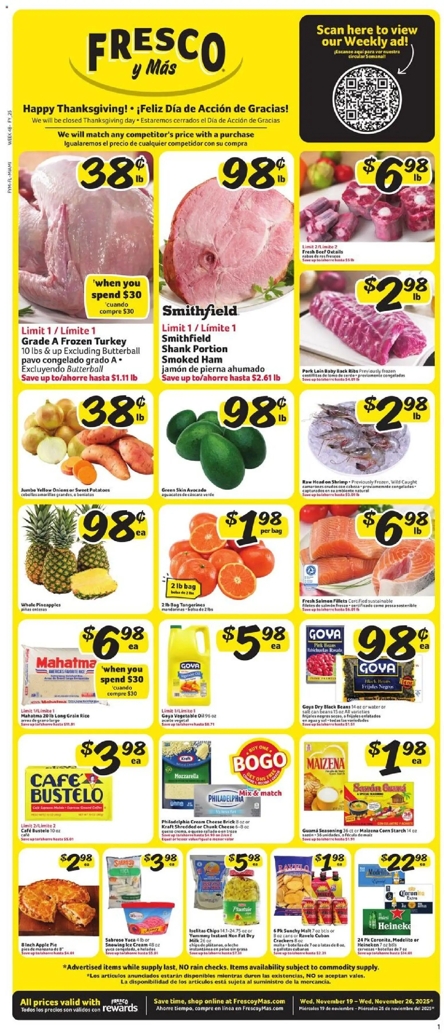 Ad Preview of Fresco y Más Weekly Ad from 11/19/2025