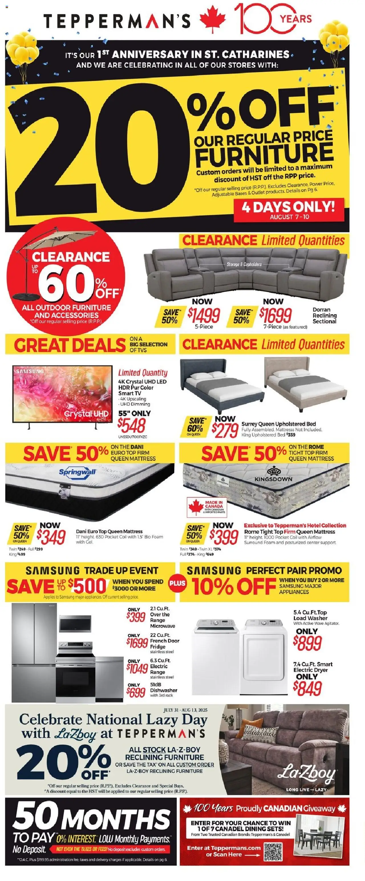 Tepperman's flyer valid from Aug 07, 2025 - page number 1