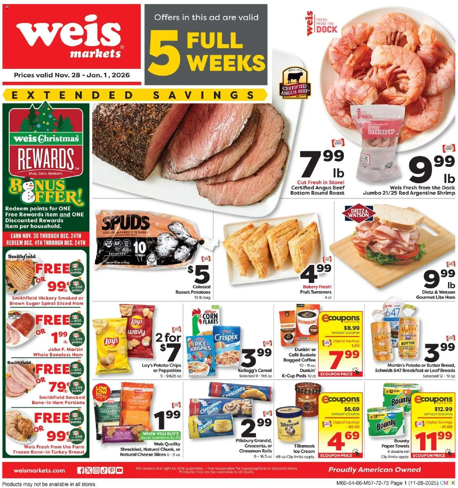 Ad Preview of Weis Monthly Ad - VA from 11/28/2025
