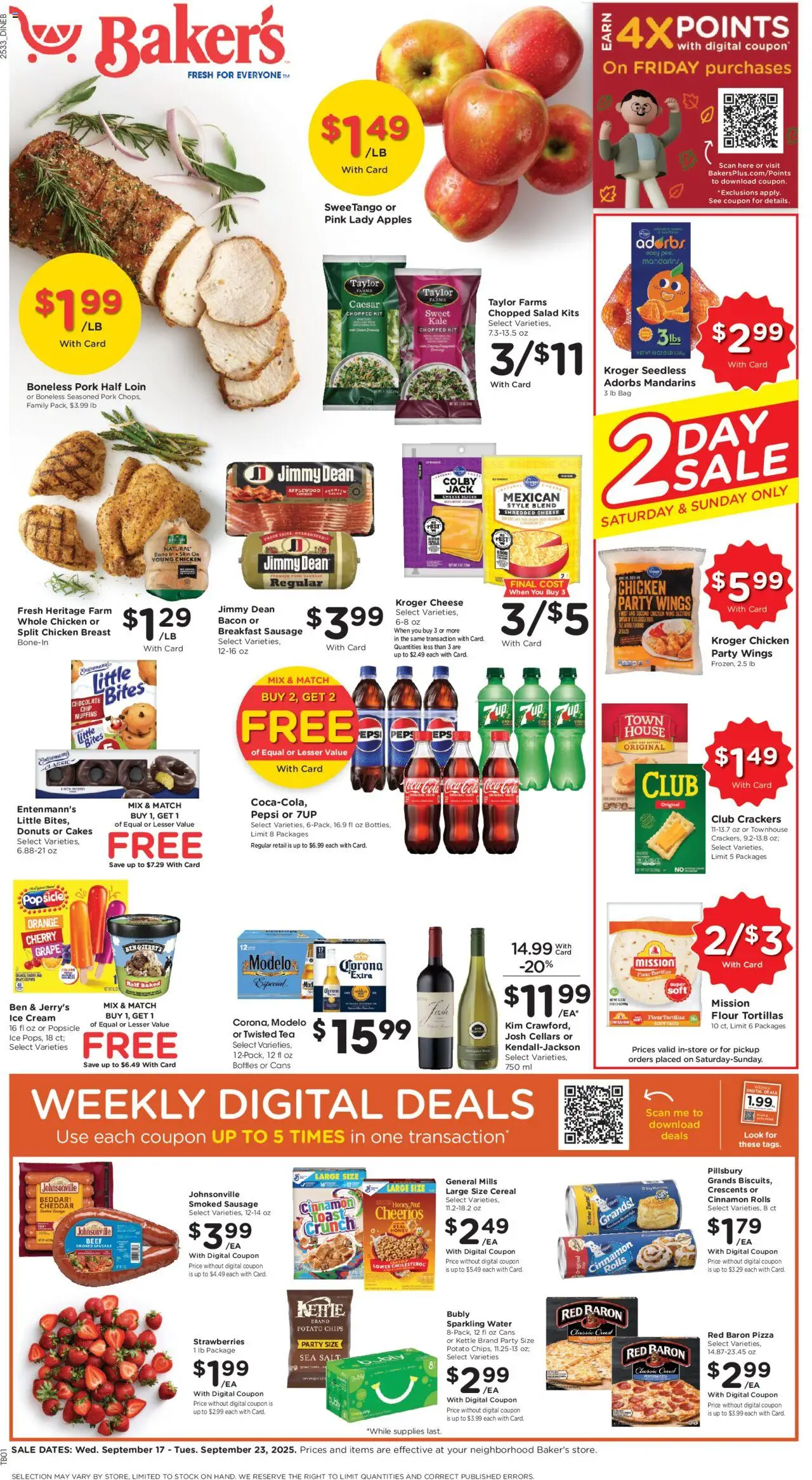 Baker's Weekly Ad from 09/17/2025 - Flyer - Page number 1