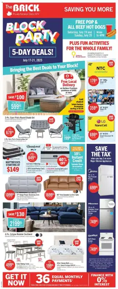 Preview of leaflet Weekly flyer / circulaire from shop The Brick is valid from Jul 17, 2025