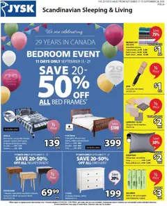 Preview of leaflet Weekly Flyer from shop JYSK is valid from Sep 11, 2025