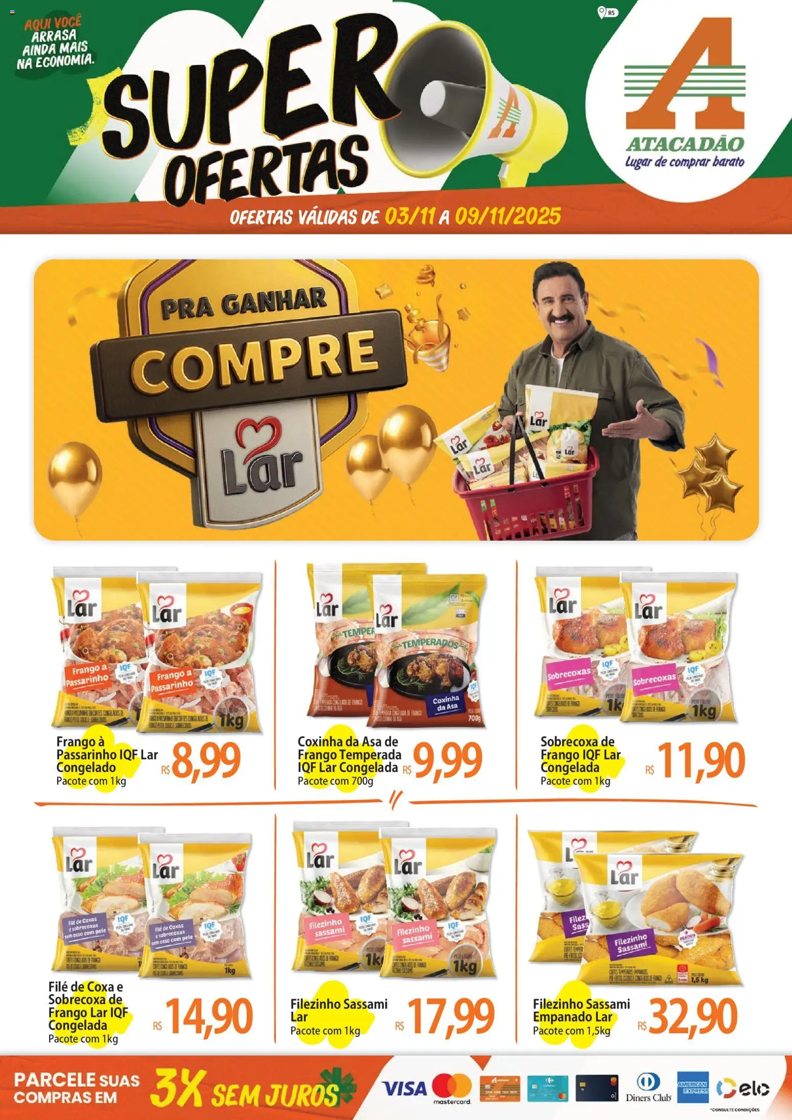 Pré-Visualização do folheto "Ofertas - RS" da loja Atacadão válido a partir de 03/11/2025