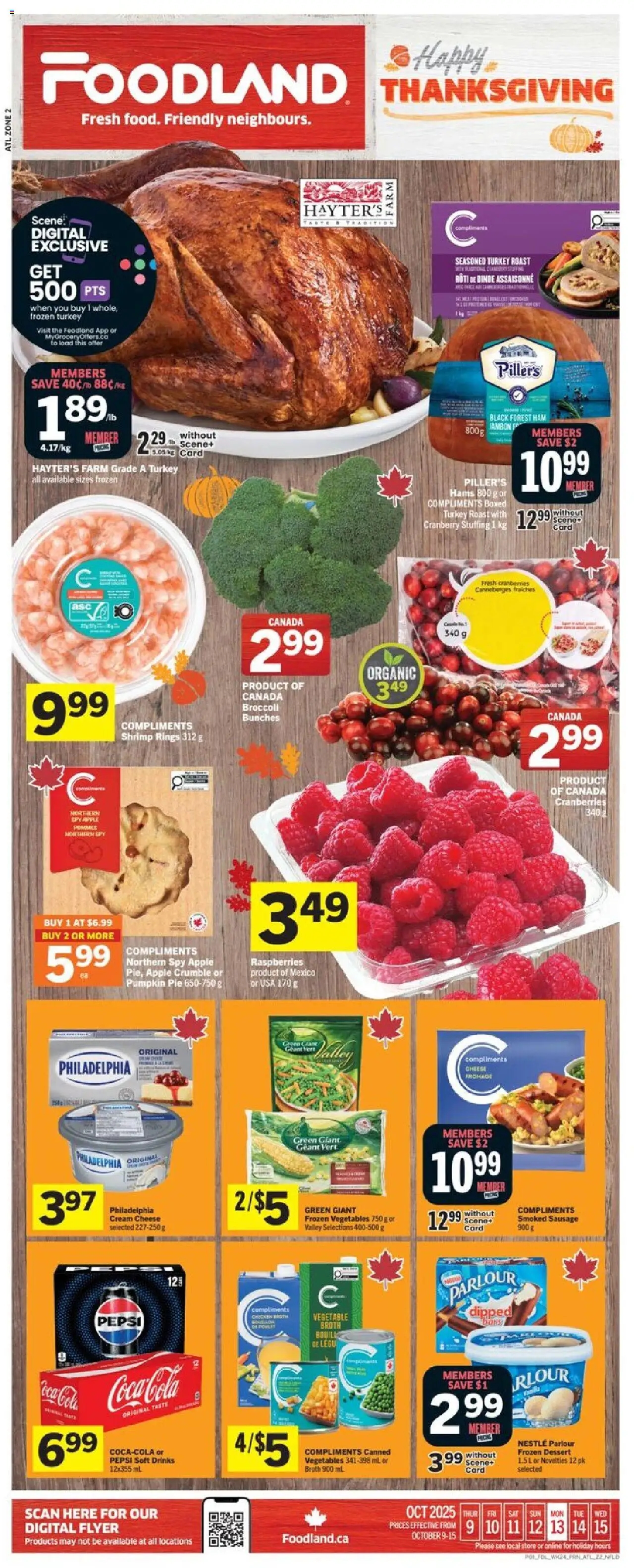 Foodland flyer valid from Oct 09, 2025 - page number 1