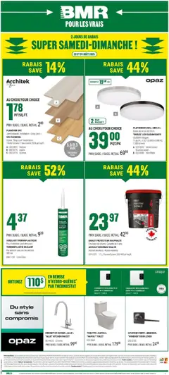 Preview of leaflet Weekly flyer / circulaire from shop BMR is valid from Aug 23, 2025