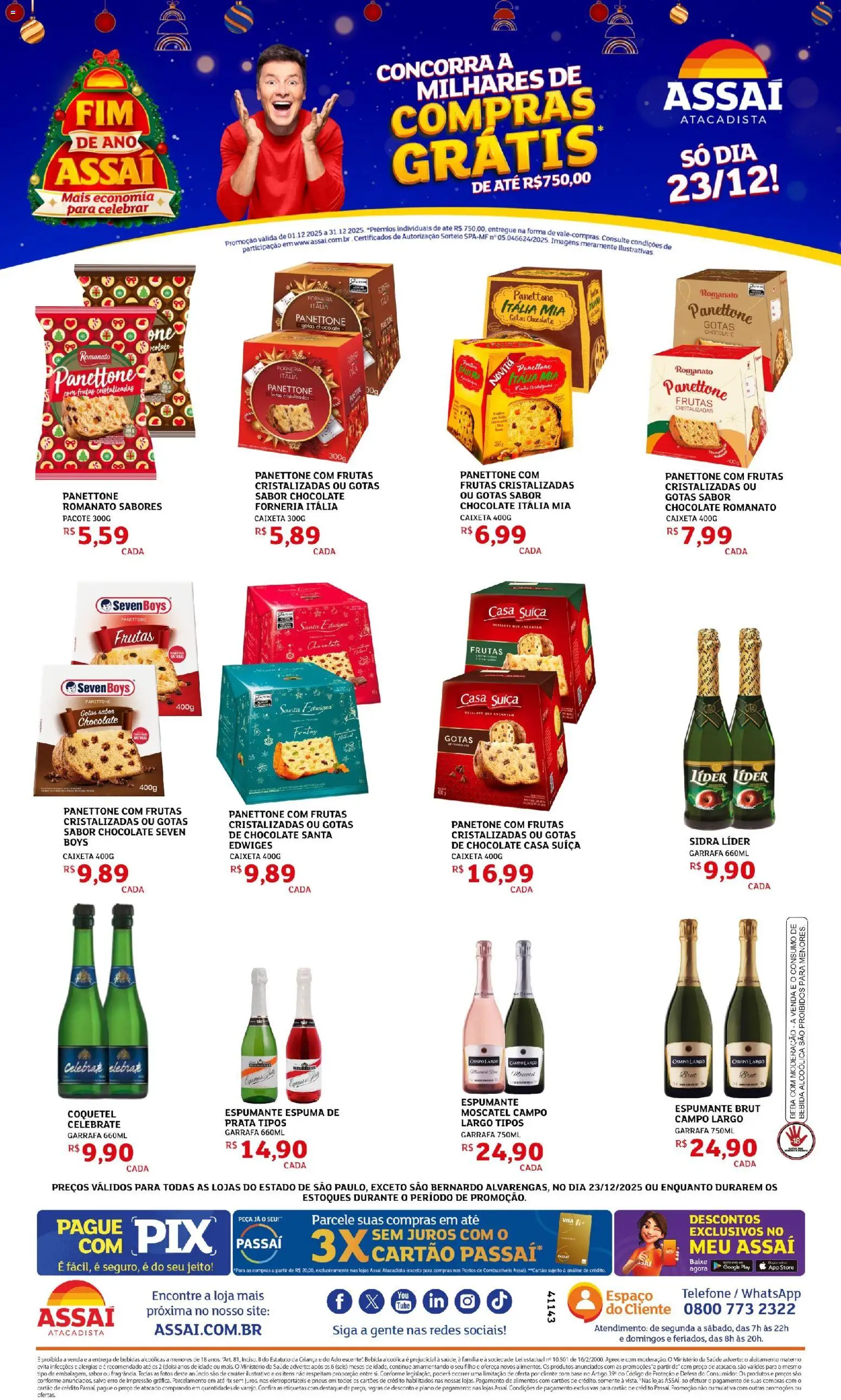 Pré-Visualização do folheto "Encarte - SP" da loja Assaí Atacadista válido a partir de 23/12/2025